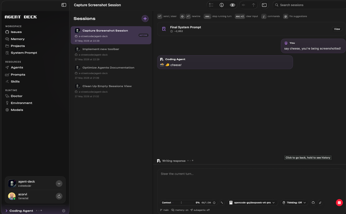 Agent Deck: Your Native macOS Command Center for Pi-Powered Coding Agents