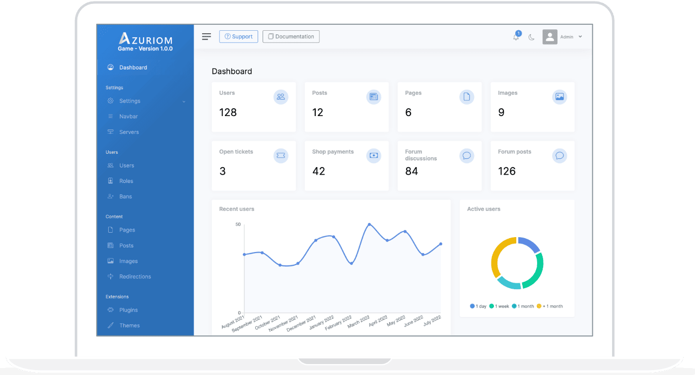 Azuriom: Open Source Gaming CMS