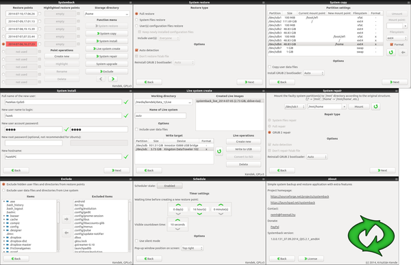 Systemback is an advanced System backup tool for Linux