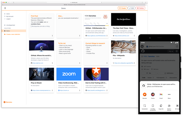 Take Control of Your Information with Benotes: The Top Self-Hosted Note-Taking and Bookmark Manager
