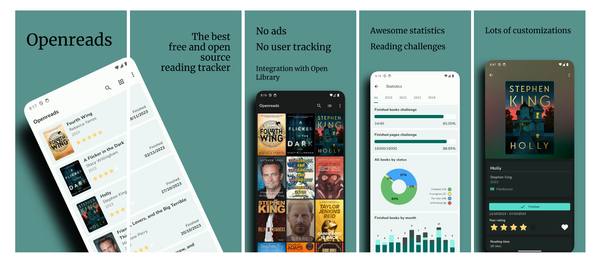 Openreads - Books Tracker written in Flutter that Respects your privacy.