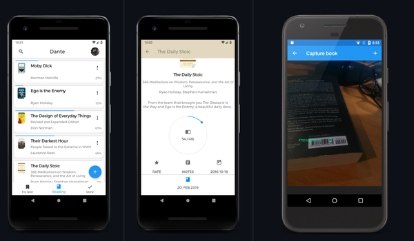 Dante - Track Your Reading Progress, Free Android App
