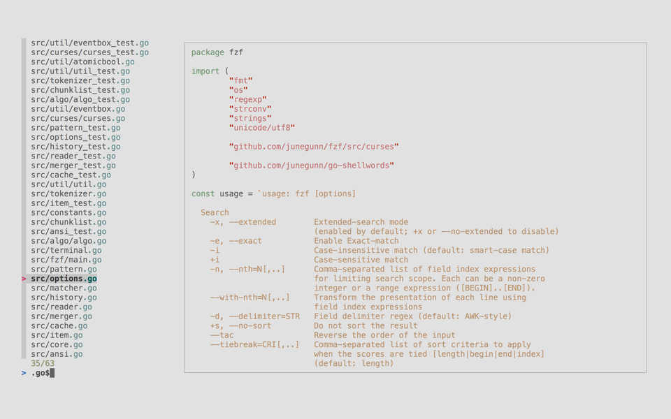 fzf is a General-Purpose Command-line File Finder.