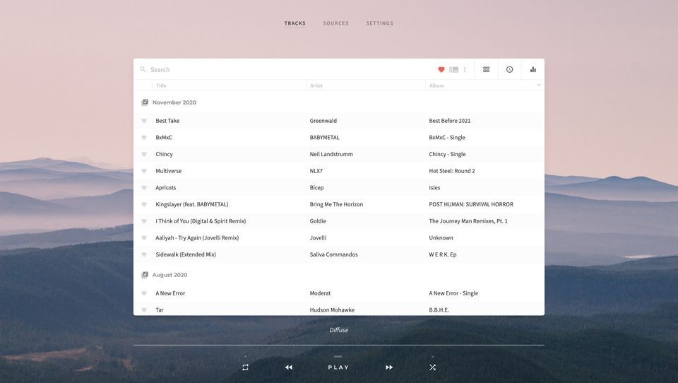 Diffuse: A Music player that Connects to Your cloud/distributed storage