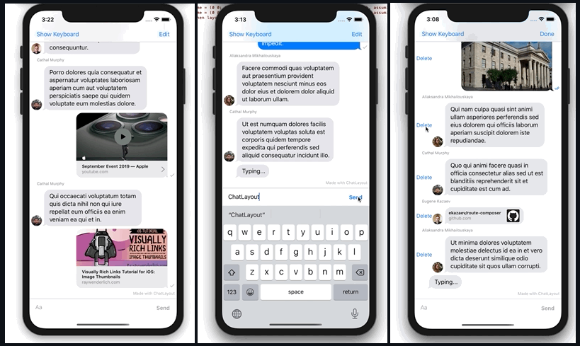 ChatLayout is an Open-source Free Alternative to MessageKit For Building Rich Messaging Apps