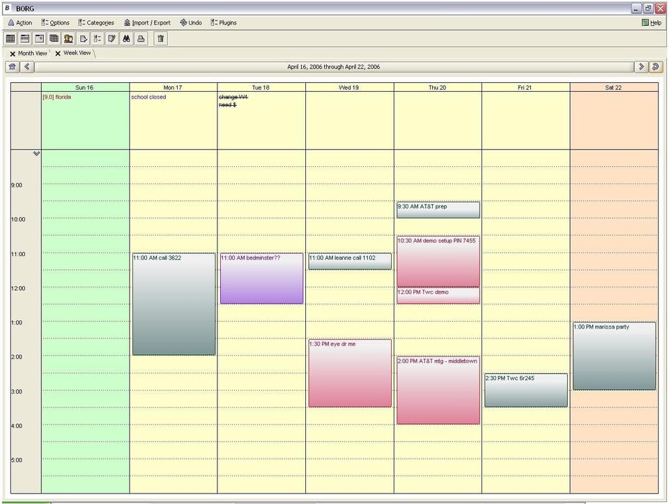 BORG: A Feature-Rich Calendar and Task Tracking System for Efficient Organization and Workflow Management