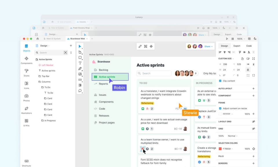 Lunacy is a Free Cross-platform UI Design Alternative to Figma and Sketch