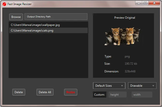 Fast Image Resizer is a free app to edit mass images