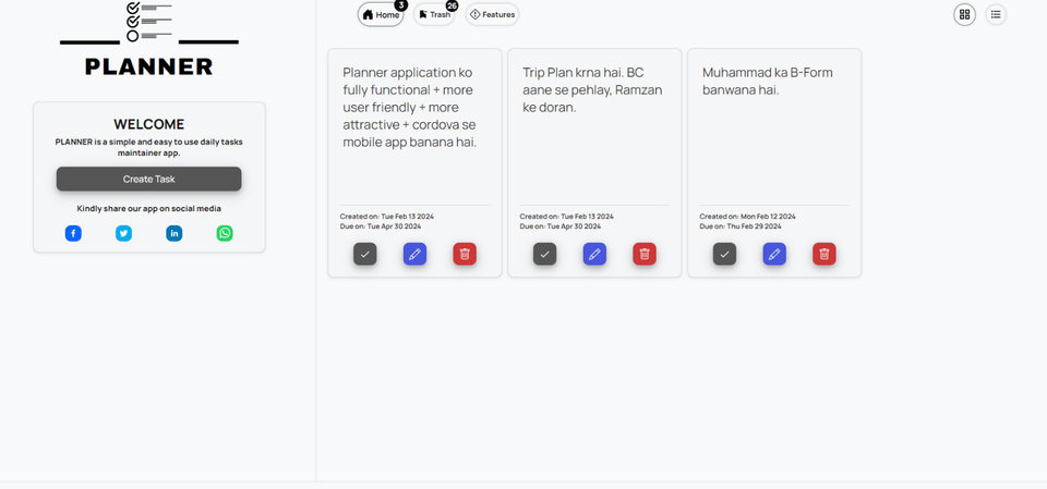 Planner is a Web-based Daily Tasks Management App with Next.js