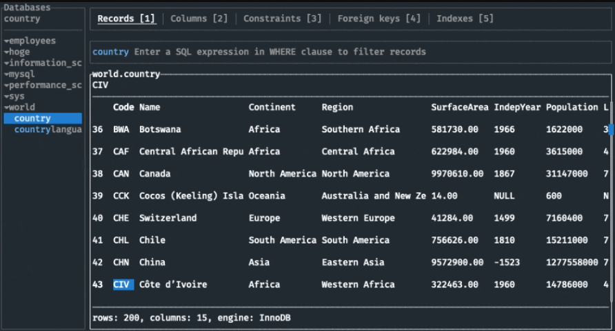 gobang - a Free Yet Fancy Database Manager Written in Rust